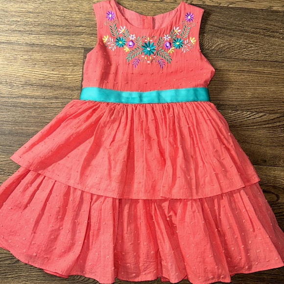 Handmade French Dot Fabric Dress - Picture 2 of 5